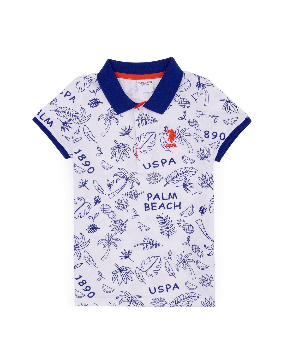 White Polo Neck T-Shirt