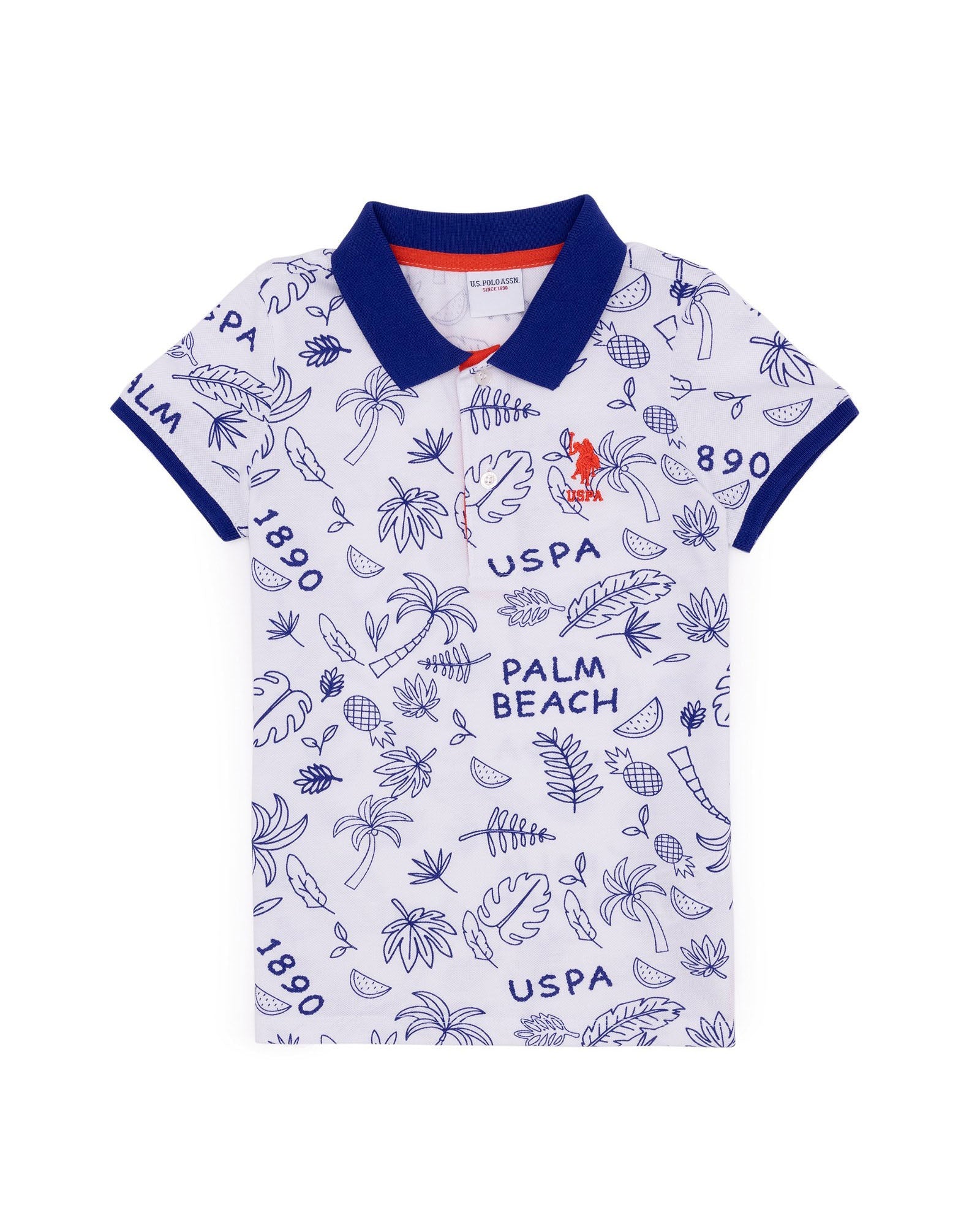 White Polo Neck T-Shirt