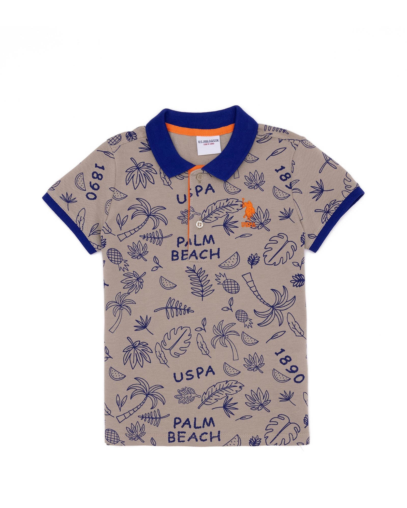 Beige Polo Neck T-Shirt