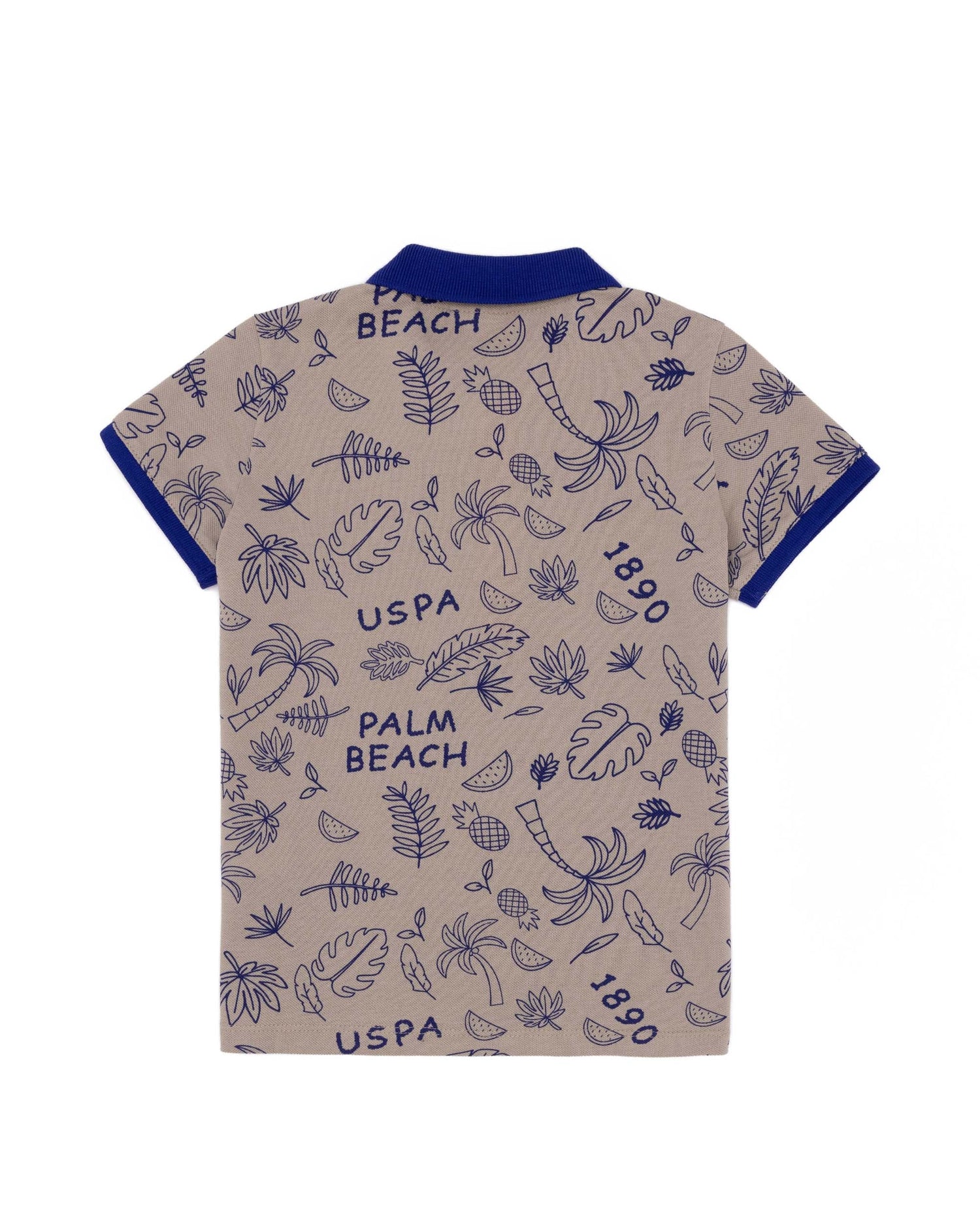 Beige Polo Neck T-Shirt