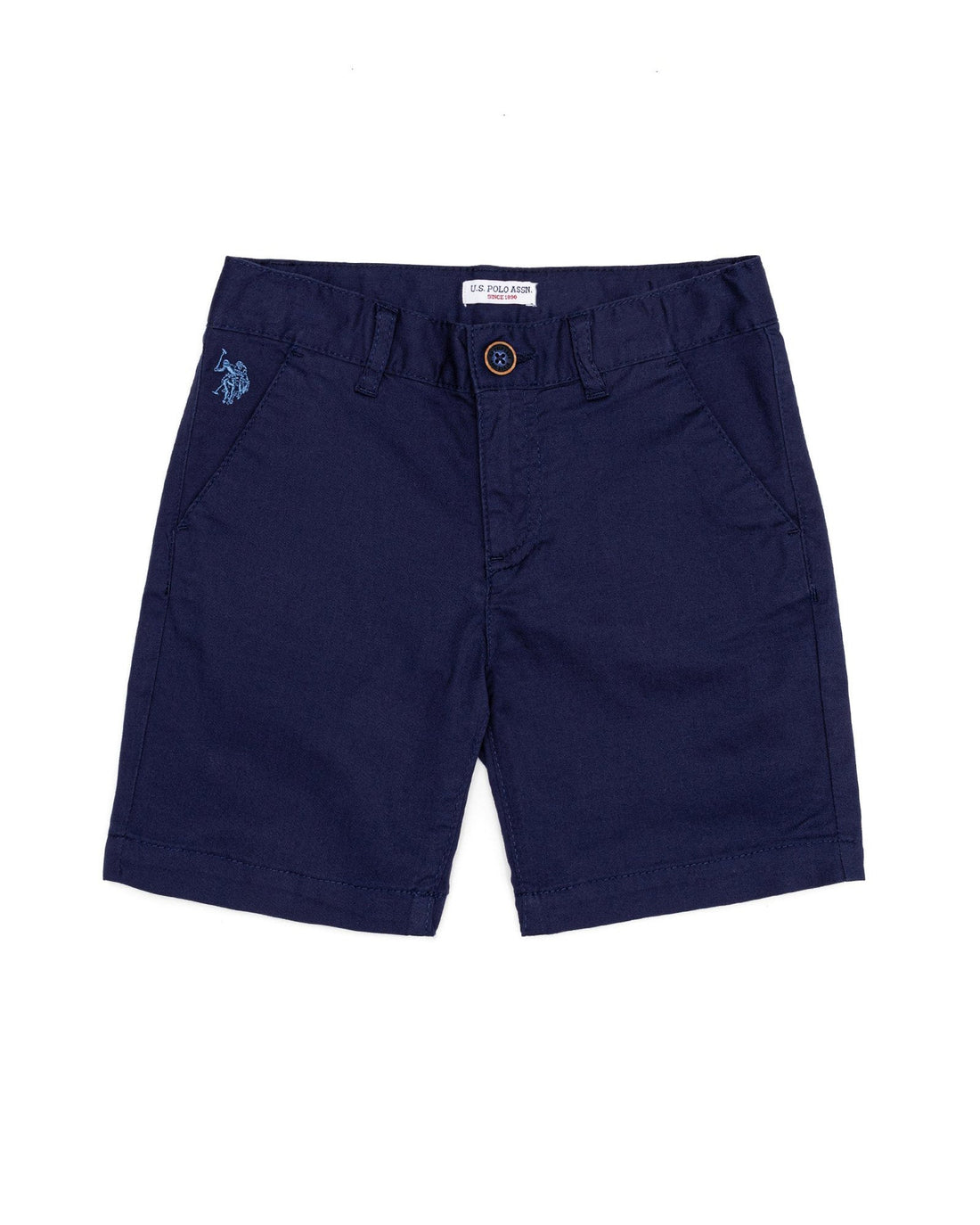 Dark Blue Woven Bermuda Capri