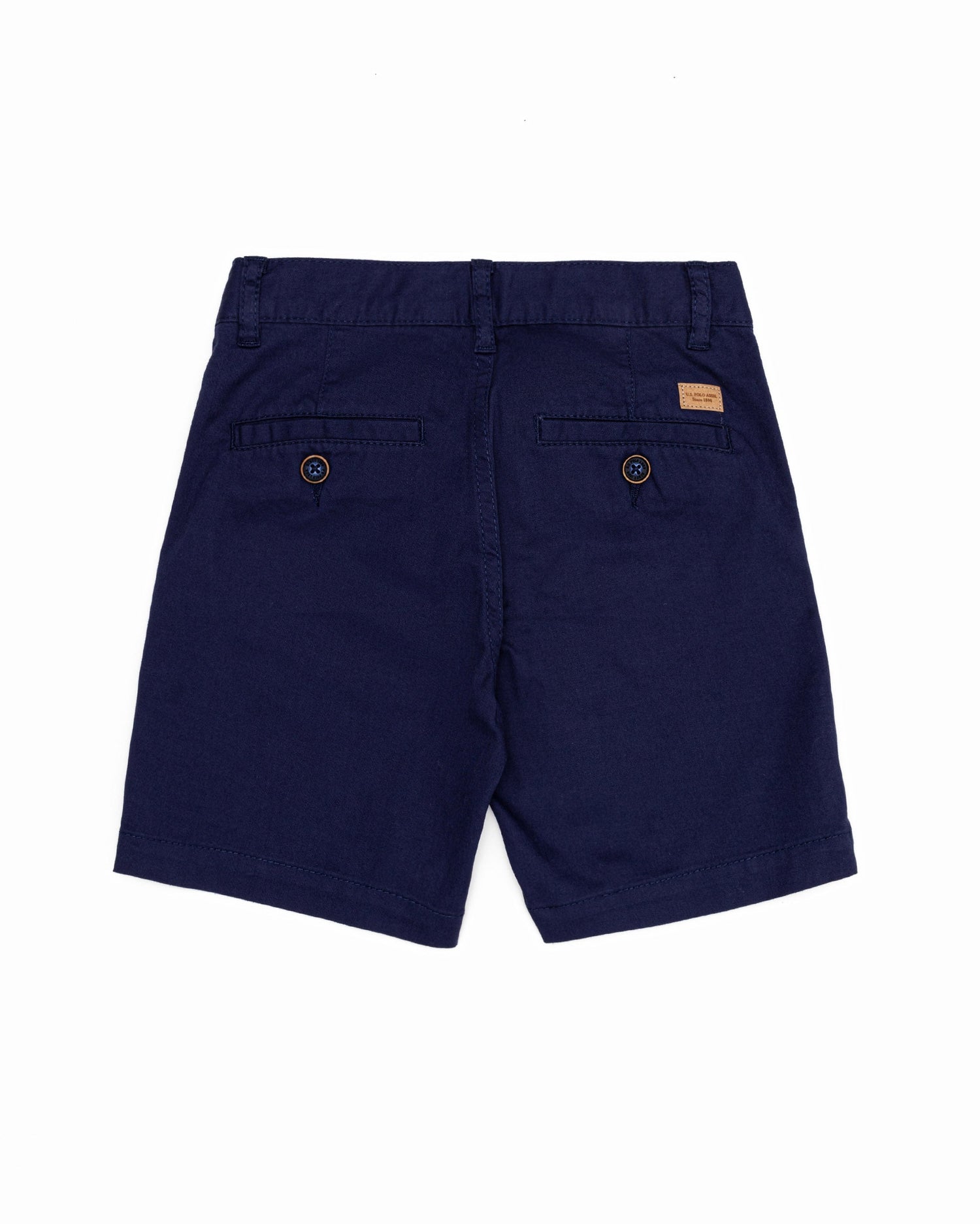 Dark Blue Woven Bermuda Capri