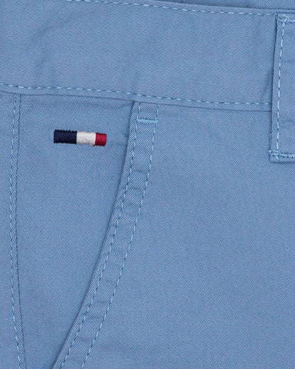 Light Blue Woven Bermuda Capri