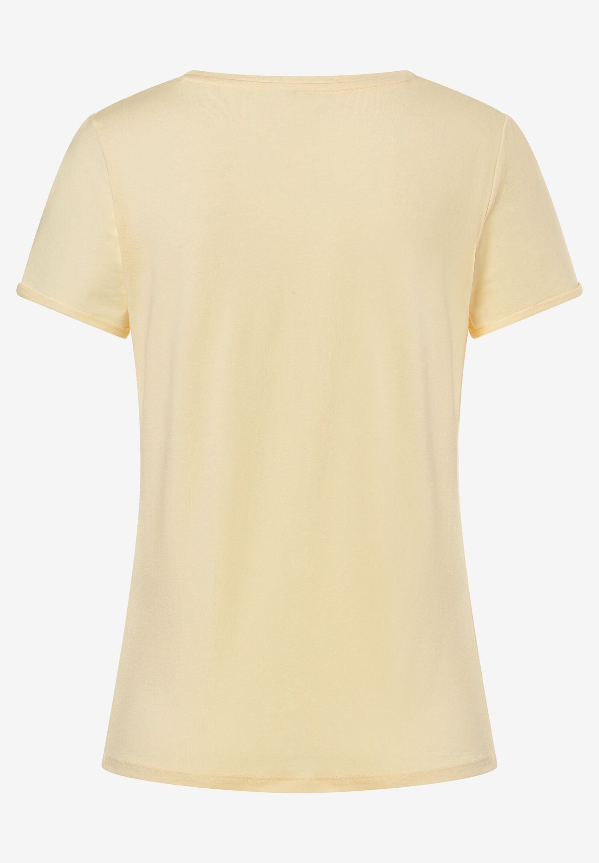 Beige T-Shirt With Metallic Design