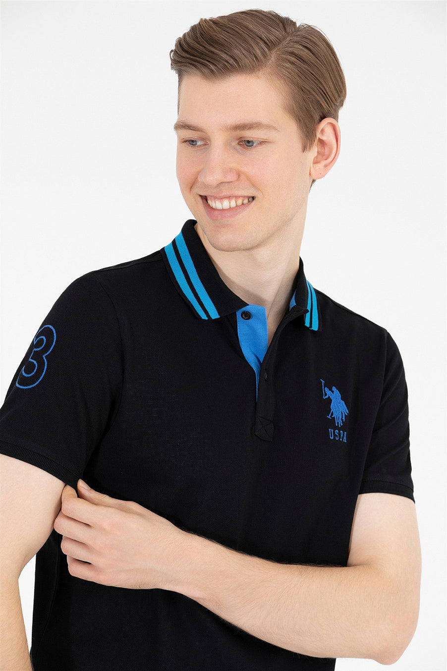 Black Short Sleeve Polo Shirt