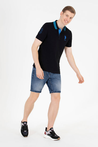 Black Short Sleeve Polo Shirt
