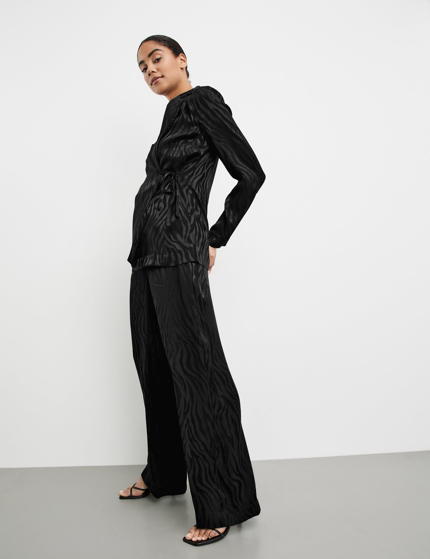 Blazer With A Satin Tiger Design