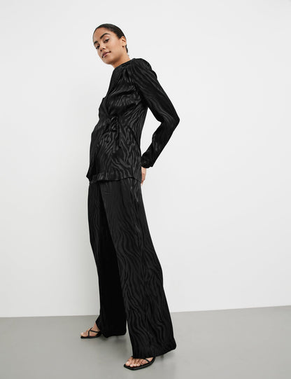 Blazer With A Satin Tiger Design