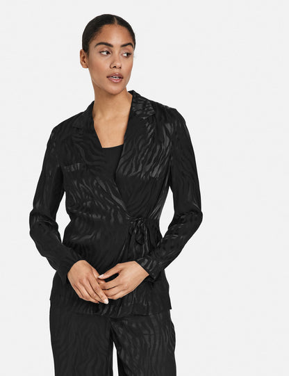 Blazer With A Satin Tiger Design