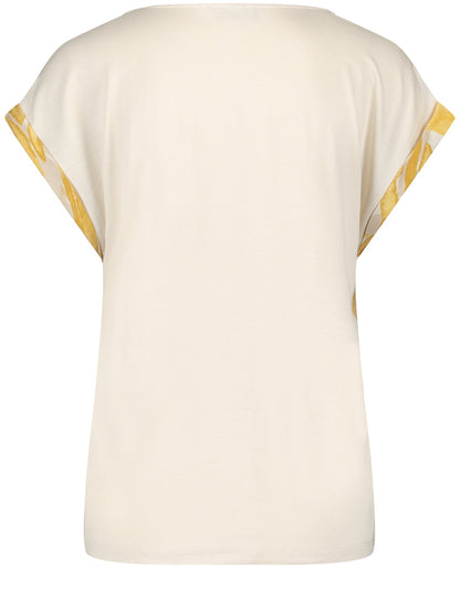 Blouse Top With A Satin Front