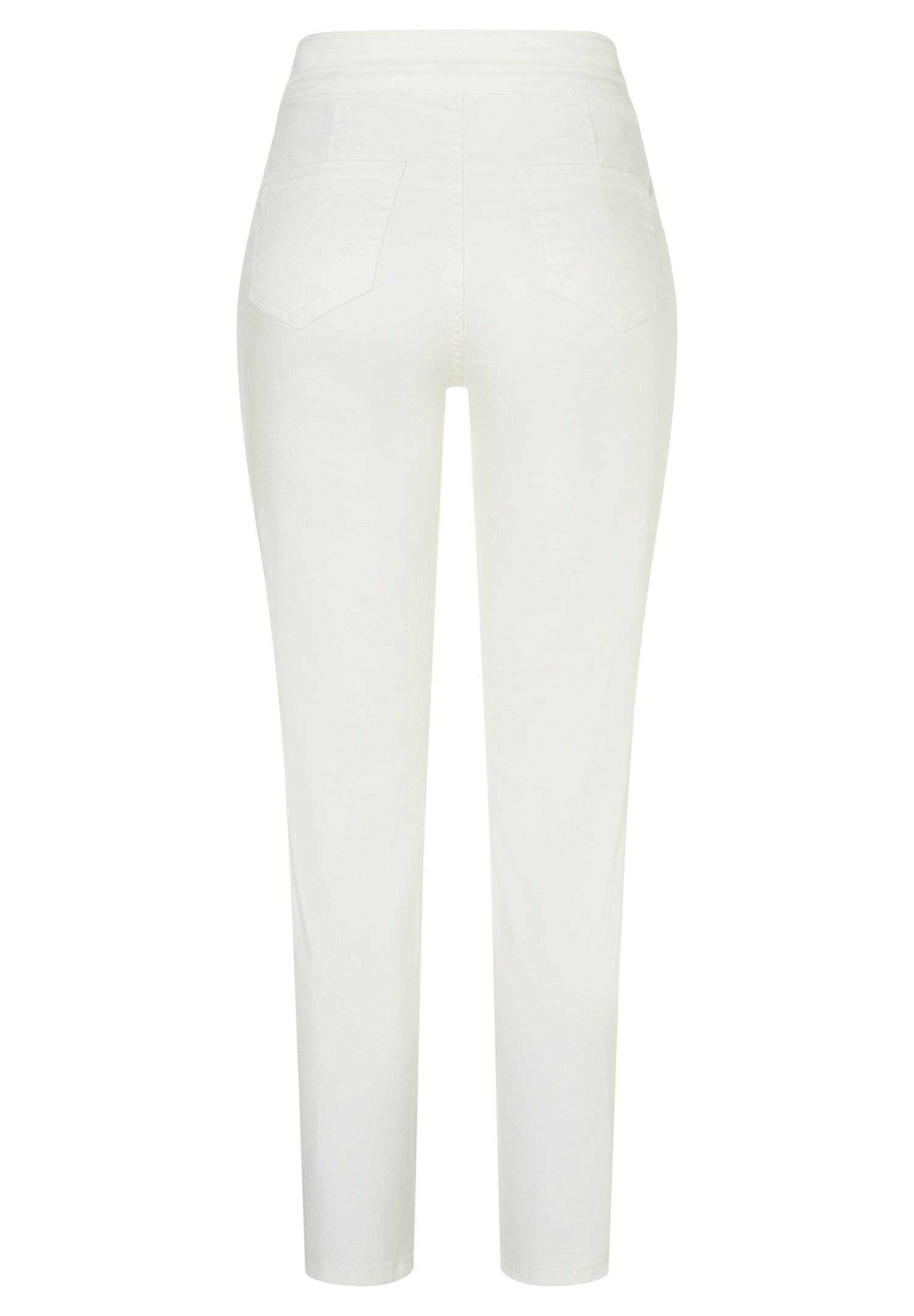 High-Cut White Jeans