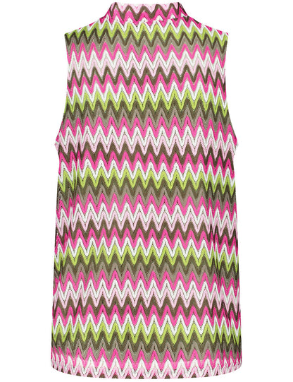 Knitted Top With A Bow Collar