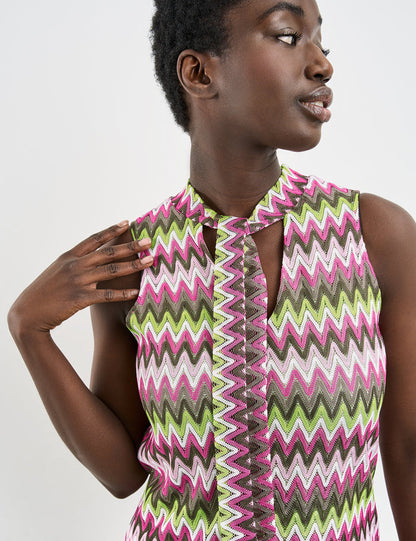 Knitted Top With A Bow Collar