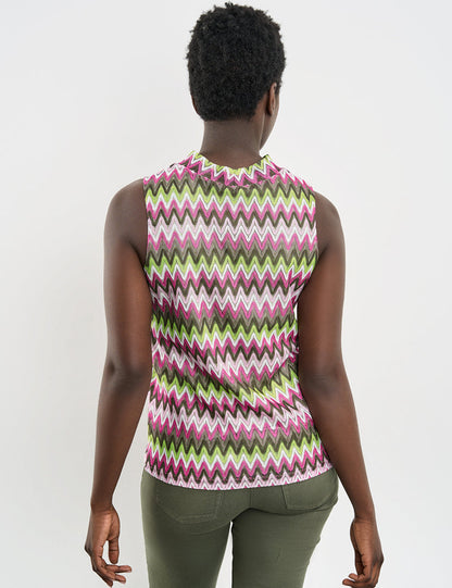 Knitted Top With A Bow Collar