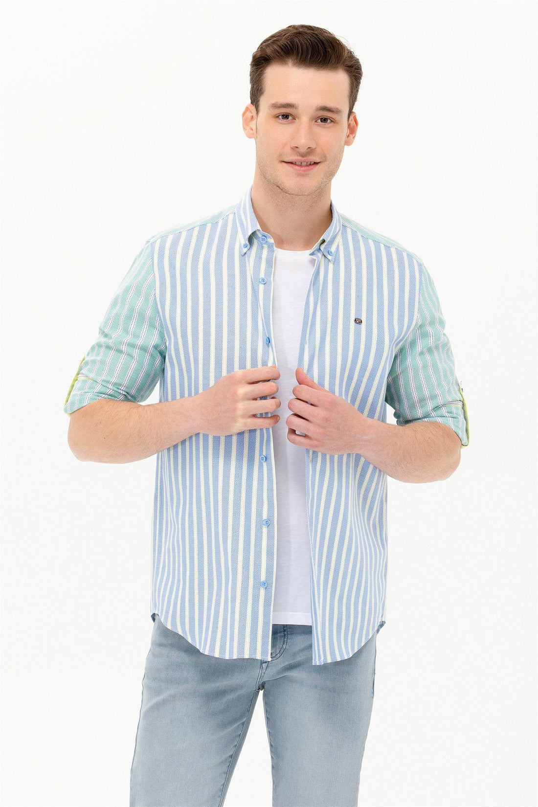 Multi-Color Striped Long Sleeve Shirt