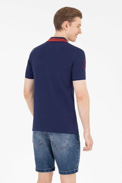 Navy Blue Short Sleeve Polo Shirt