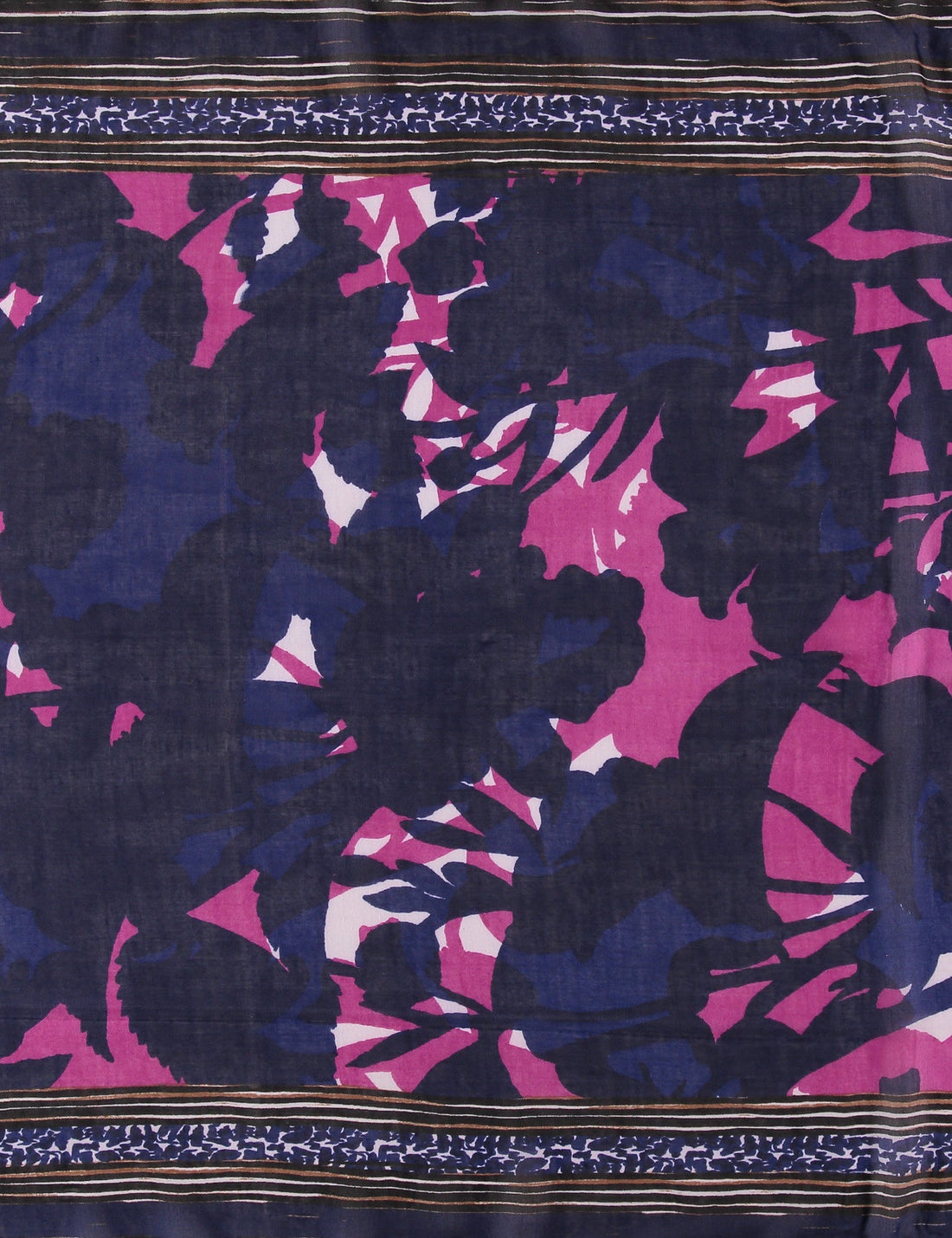 Patterned Scarf With A Fringed Edge