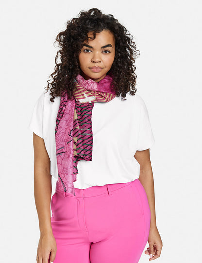 Scarf With A Floral Pattern
