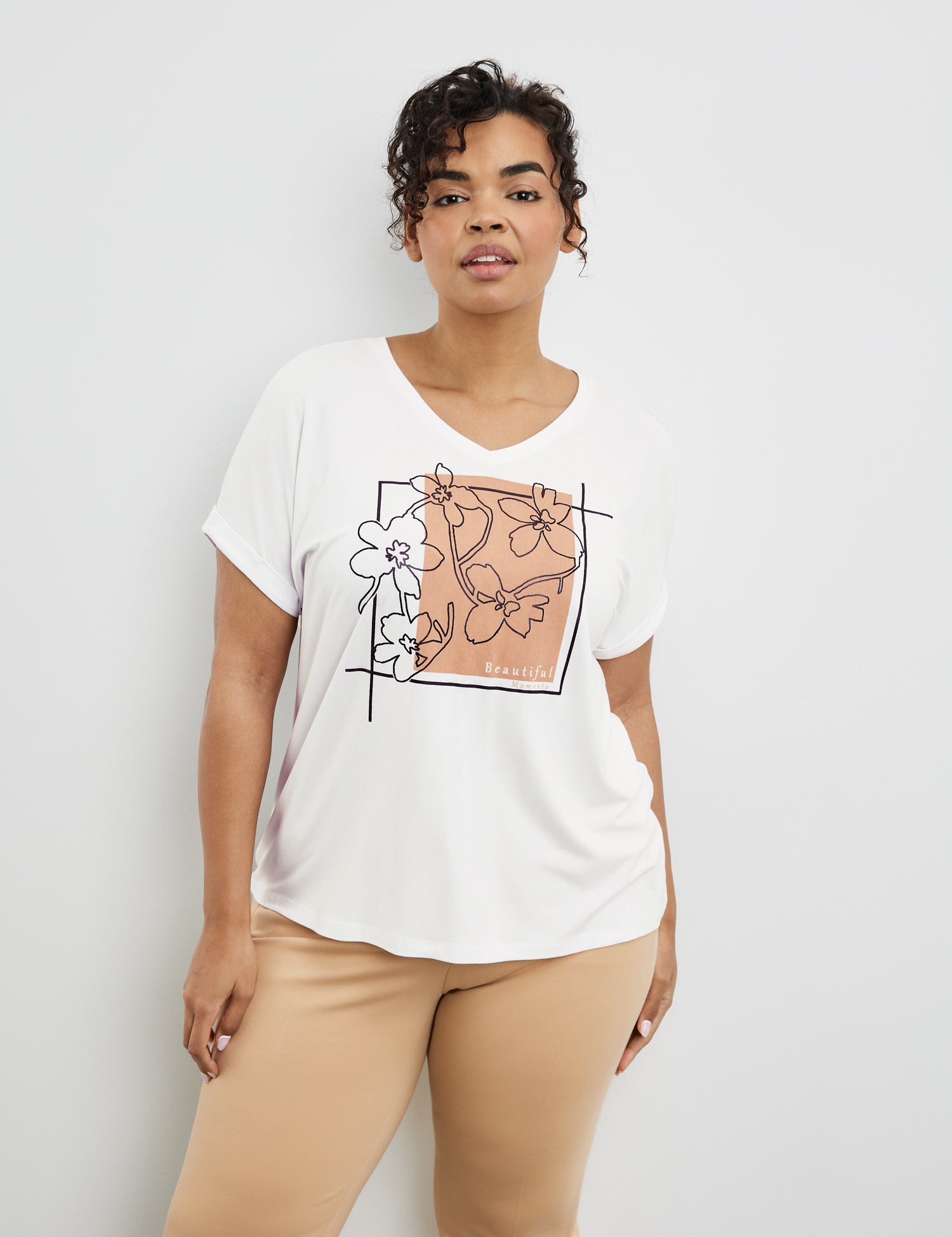 Short Sleeve Top With A Front Print