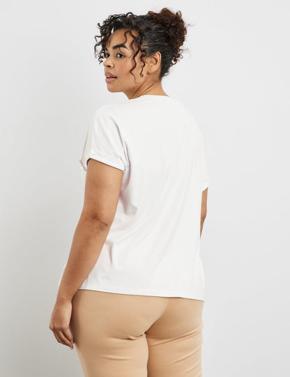 Short Sleeve Top With A Front Print