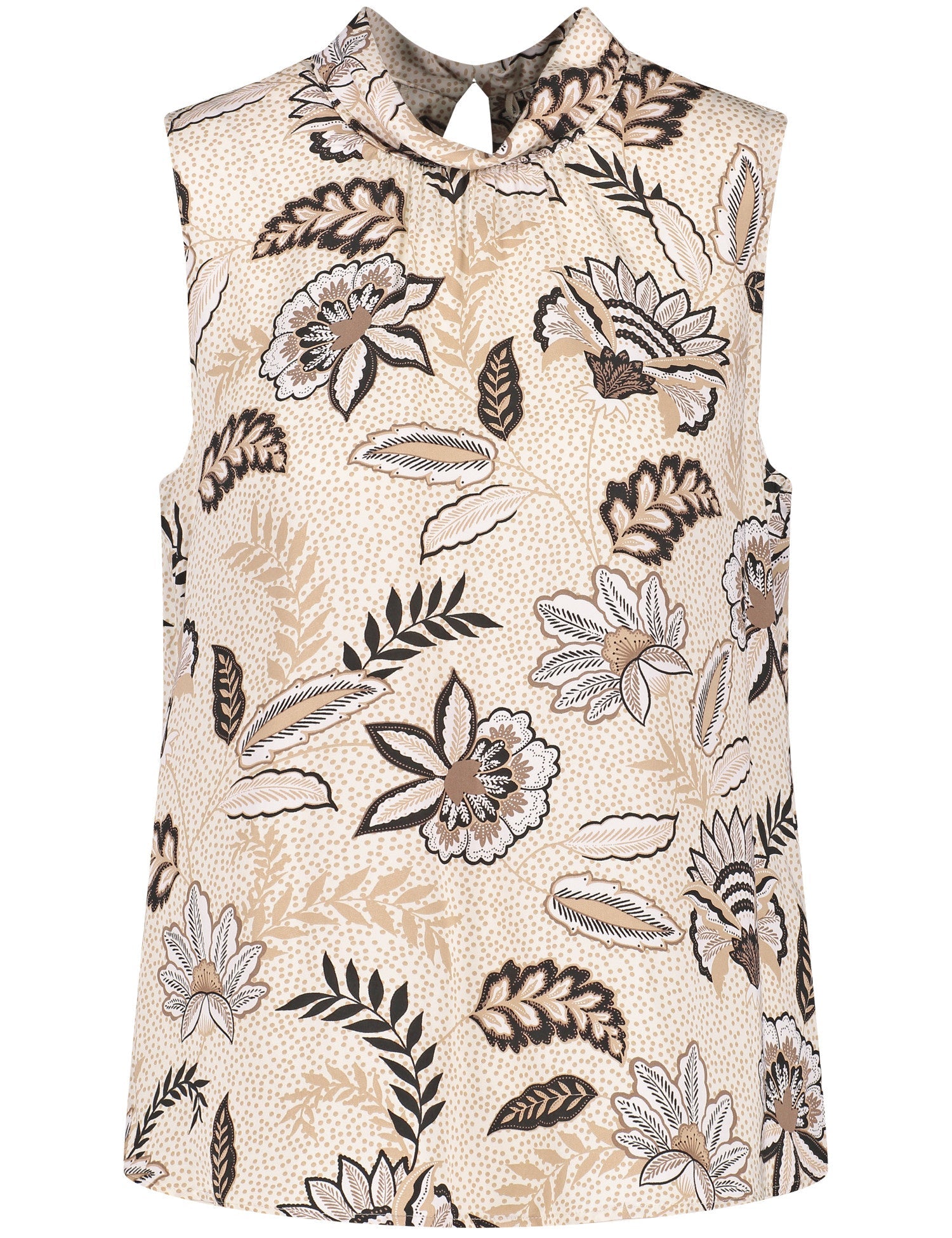 Sleeveless Blouse With A Floral Print