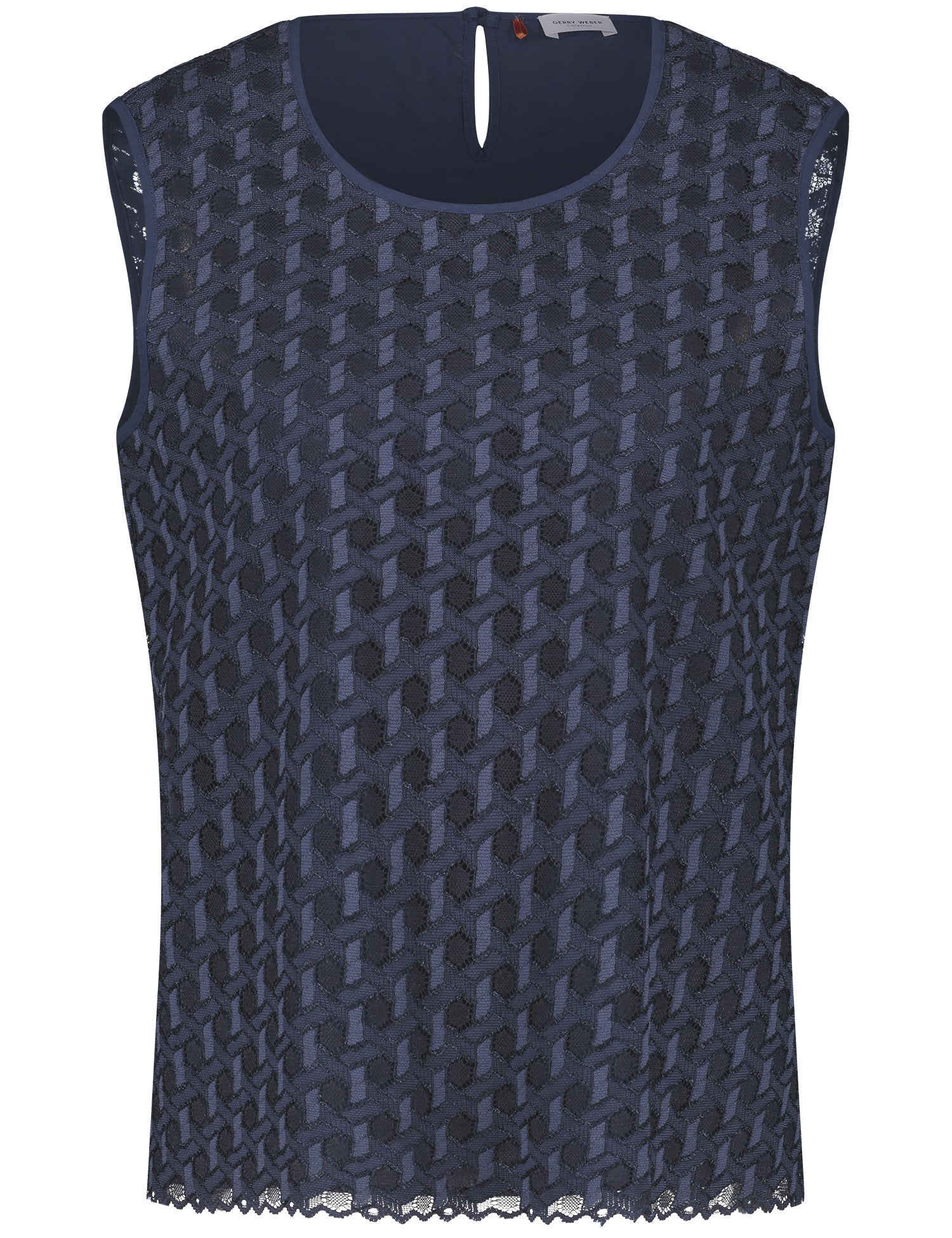 Sleeveless Blouse With Lace