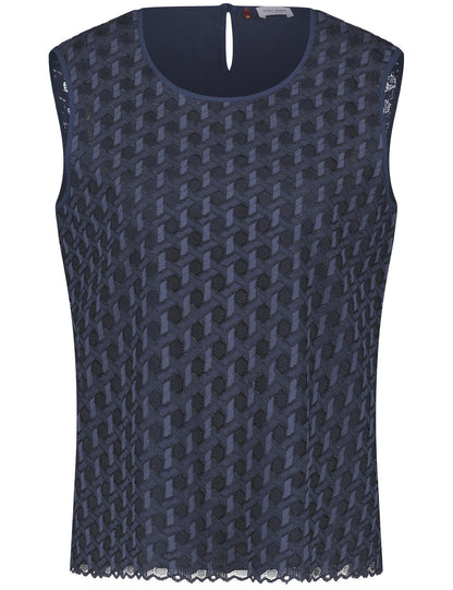 Sleeveless Blouse With Lace