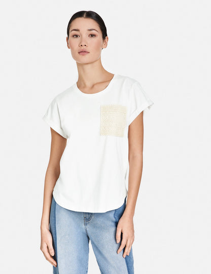 Top With Crochet Chest Pocket