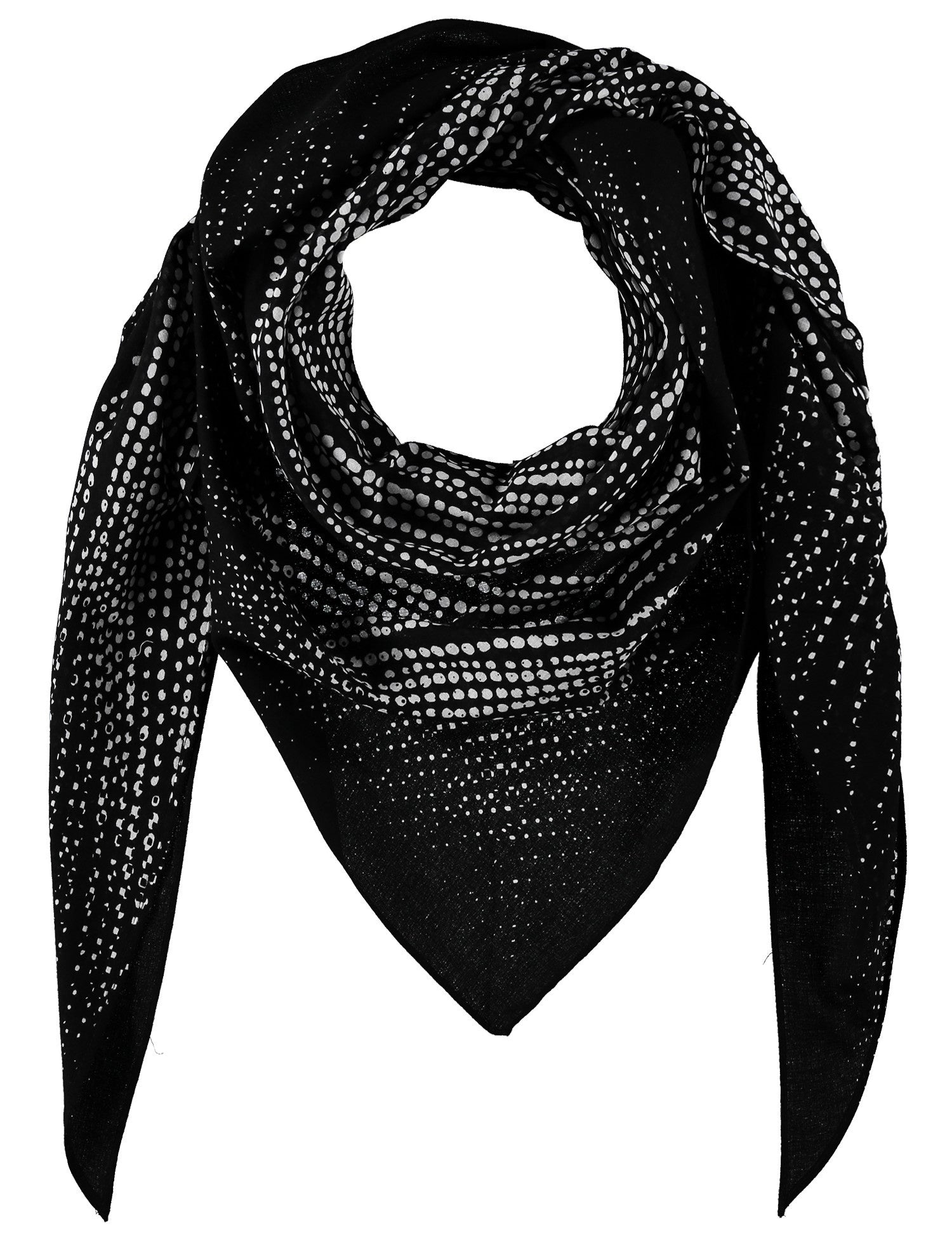 Triangular Scarf With A Print