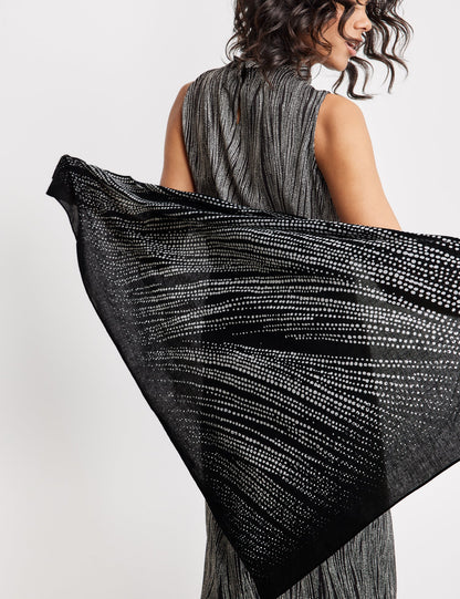 Triangular Scarf With A Print