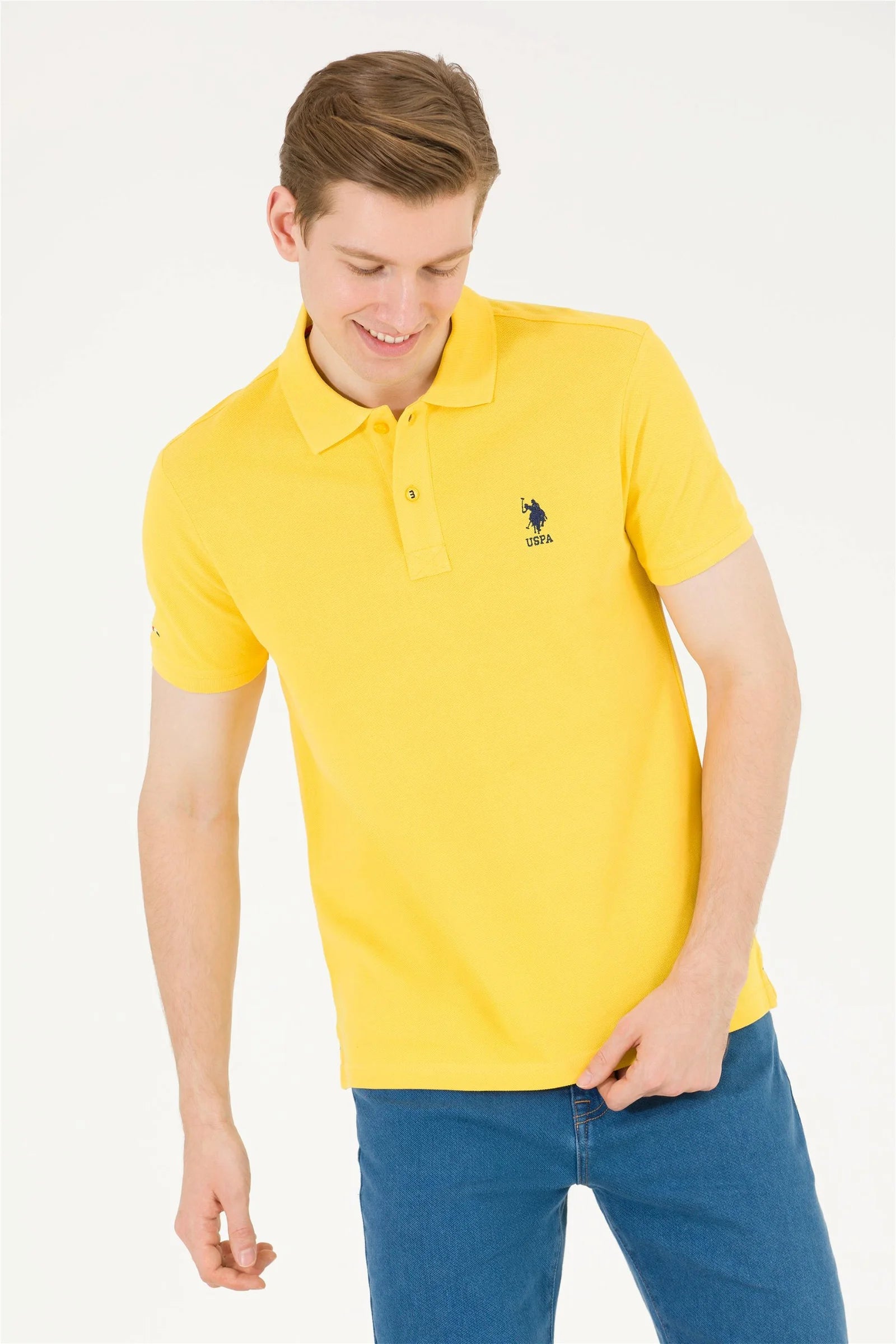 Yellow Short Sleeve Polo Shirt