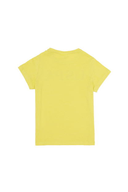 Yellow Short Sleeve T-Shirt With Graphics